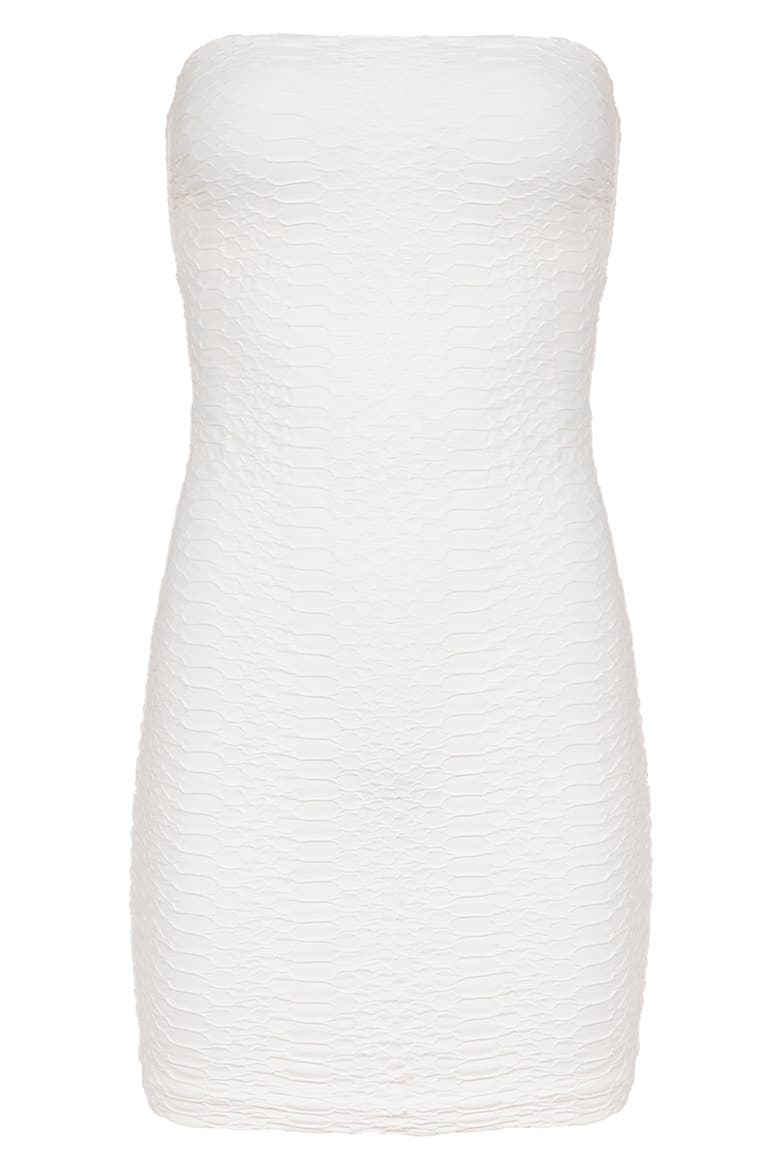 Burke Strapless Cover-Up Minidress, Main, color, WHITE