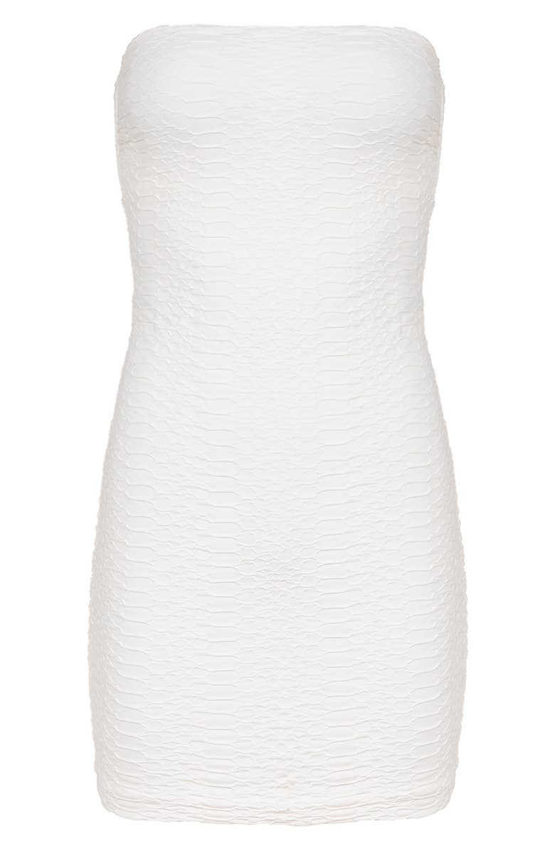 ViX Paula Hermanny Burke Strapless Cover-Up Minidress, Main, color, White