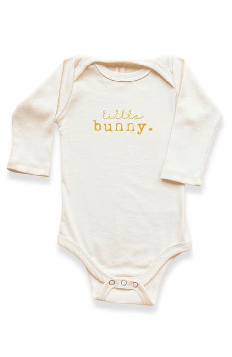 Little Bunny Organic Baby Bodysuit Long Sleeve