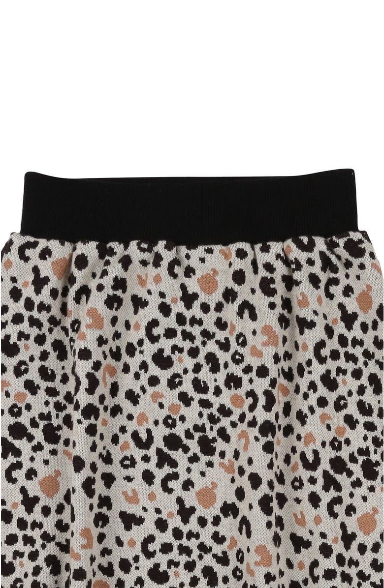 Turtledove London Kids Organic Cotton Leopard Animal Print Skirt, Alternate, color, Multi