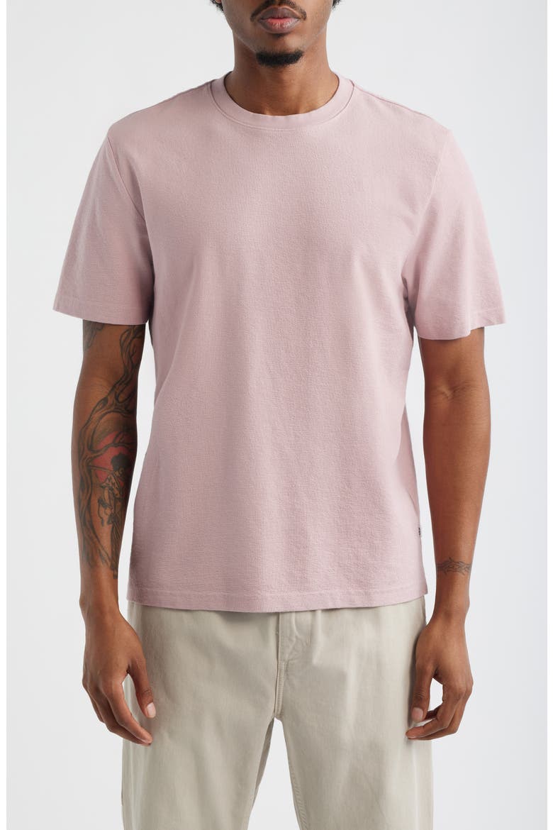 Dean Boxy Textured Organic Cotton T-Shirt, Main, color, DUSTY PINK