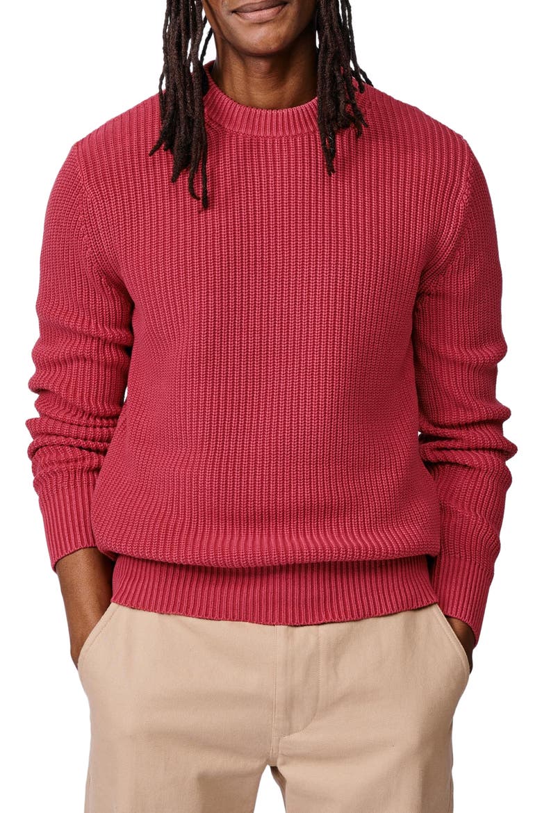 Martin Ribbed Crew Neck Sweater, Alternate, color, Pink