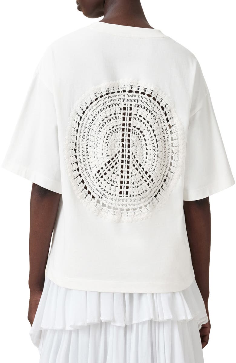 AllSaints Amelie Crochet Back Cotton T-Shirt, Alternate, color,