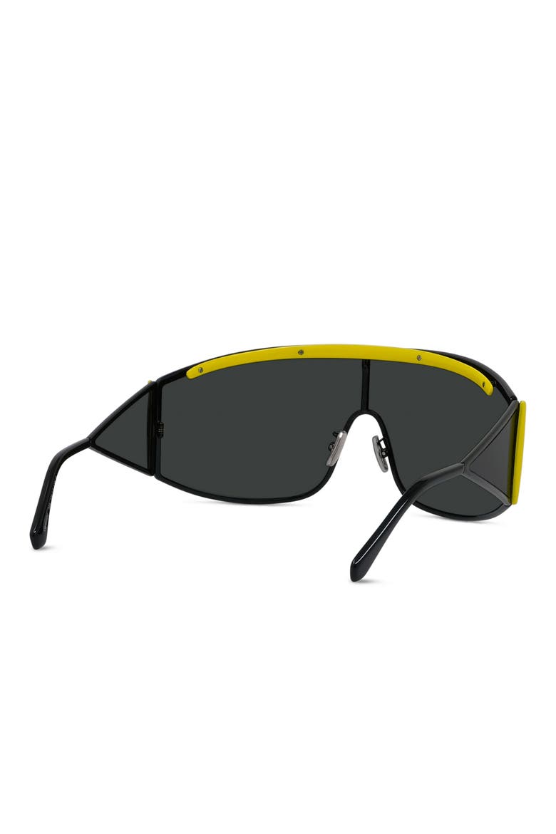 Signature 138mm Mask Sunglasses, Alternate, color, MATTE BLACK / SMOKE