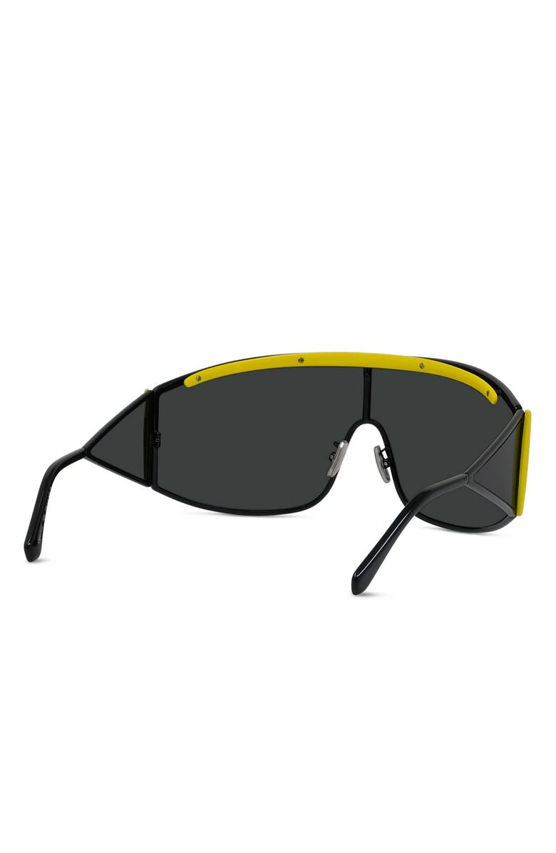 Loewe Signature 138mm Mask Sunglasses, Alternate, color, Matte Black / Smoke