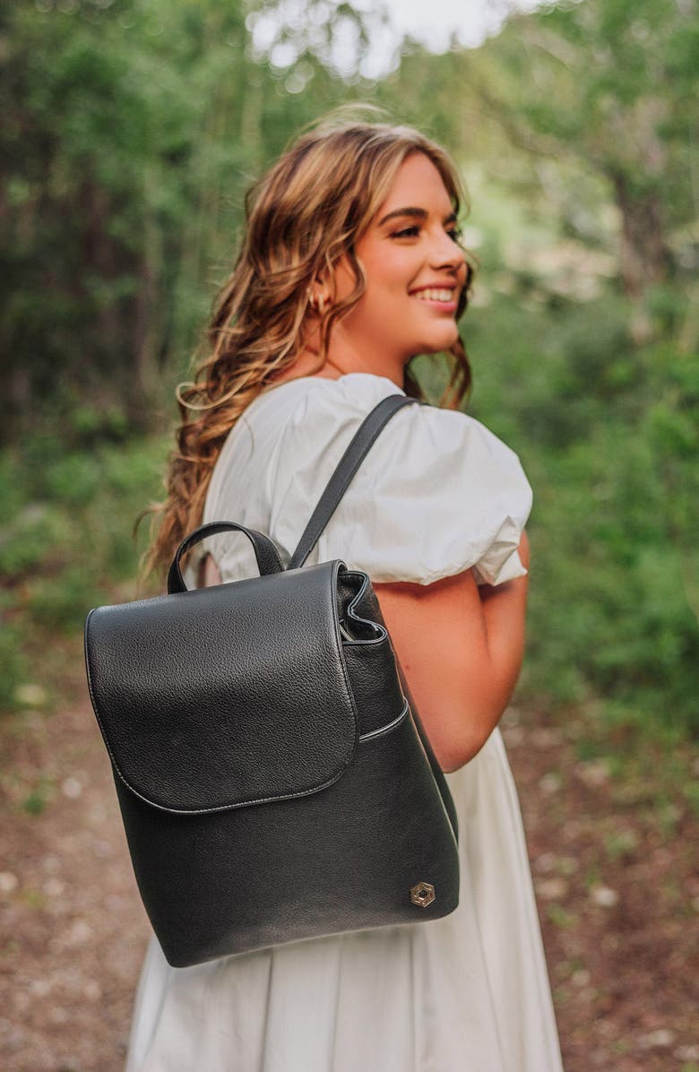 Picnic Time Downtown Mini Cooler Backpack, Alternate, color, Black