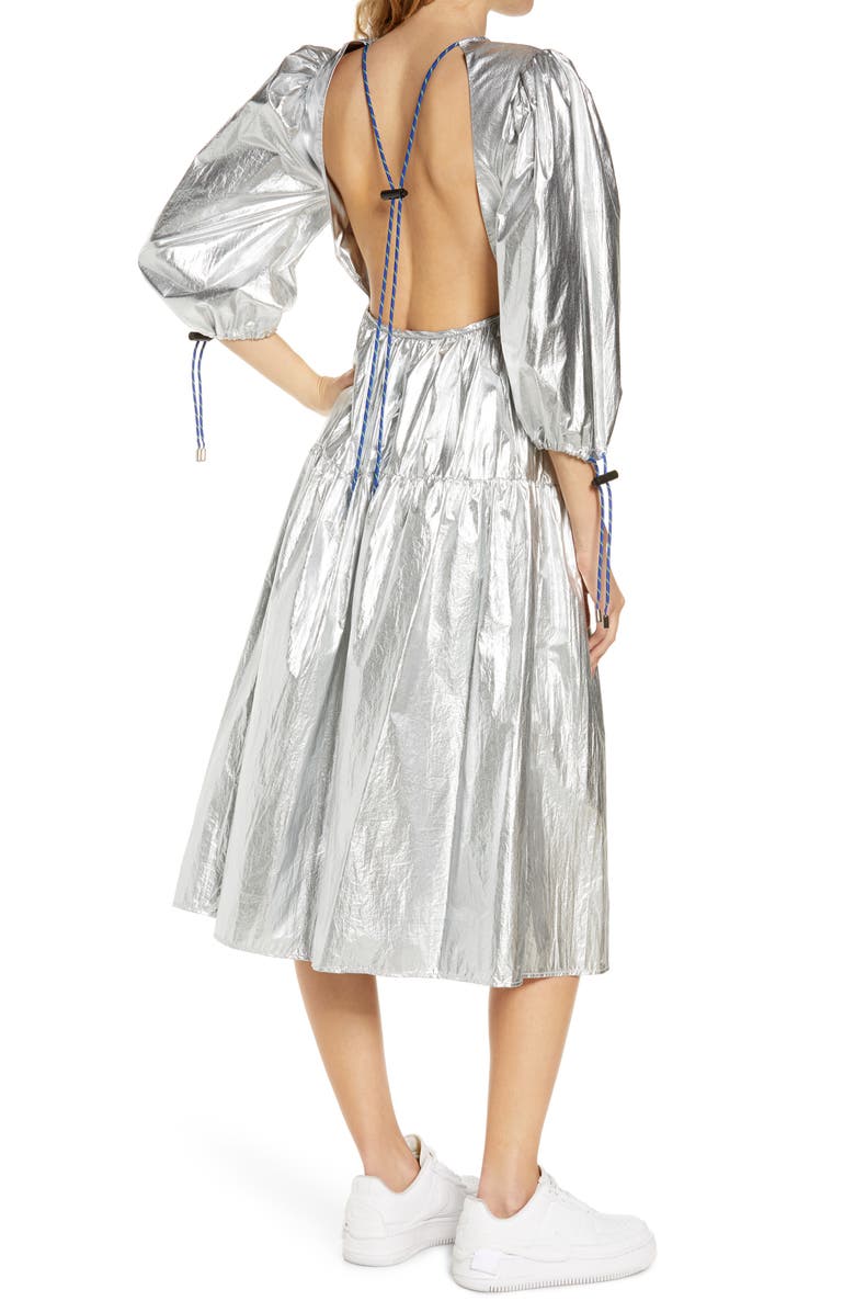 KkCo Hus Space Poplin Midi Dress, Alternate, color,