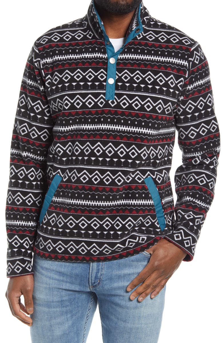 Bonobos Polar Fleece Quarter Snap Pullover, Main, color,