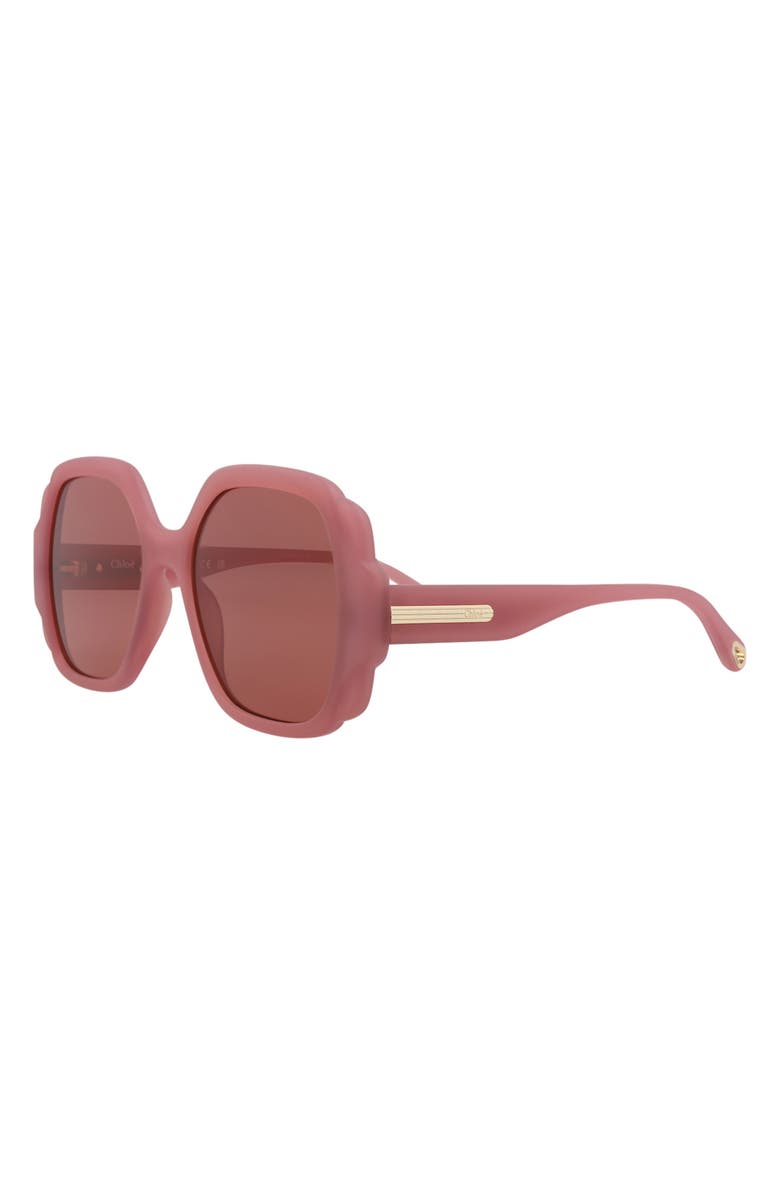 Chloé 55mm Butterfly Sunglasses, Alternate, color, Violet Violet Red