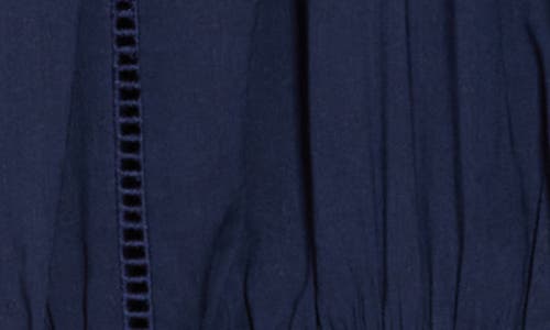 Ramy Brook Jacy Lace Trim Short Sleeve Dress In Blue