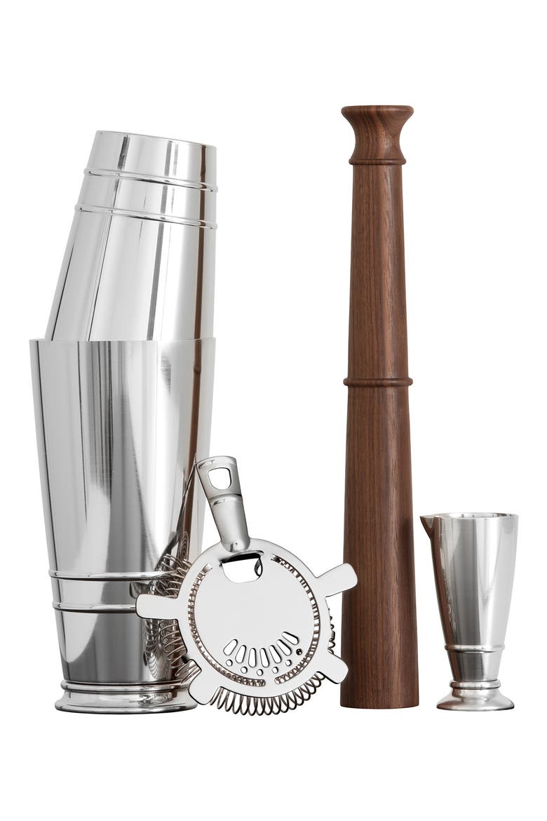 Crafthouse 4-Piece Cocktail Shaker Set, Main, color, SILVER
