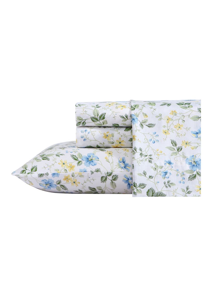Meadow Floral Quilt & Sham Set, Main, color, SUNBLUE
