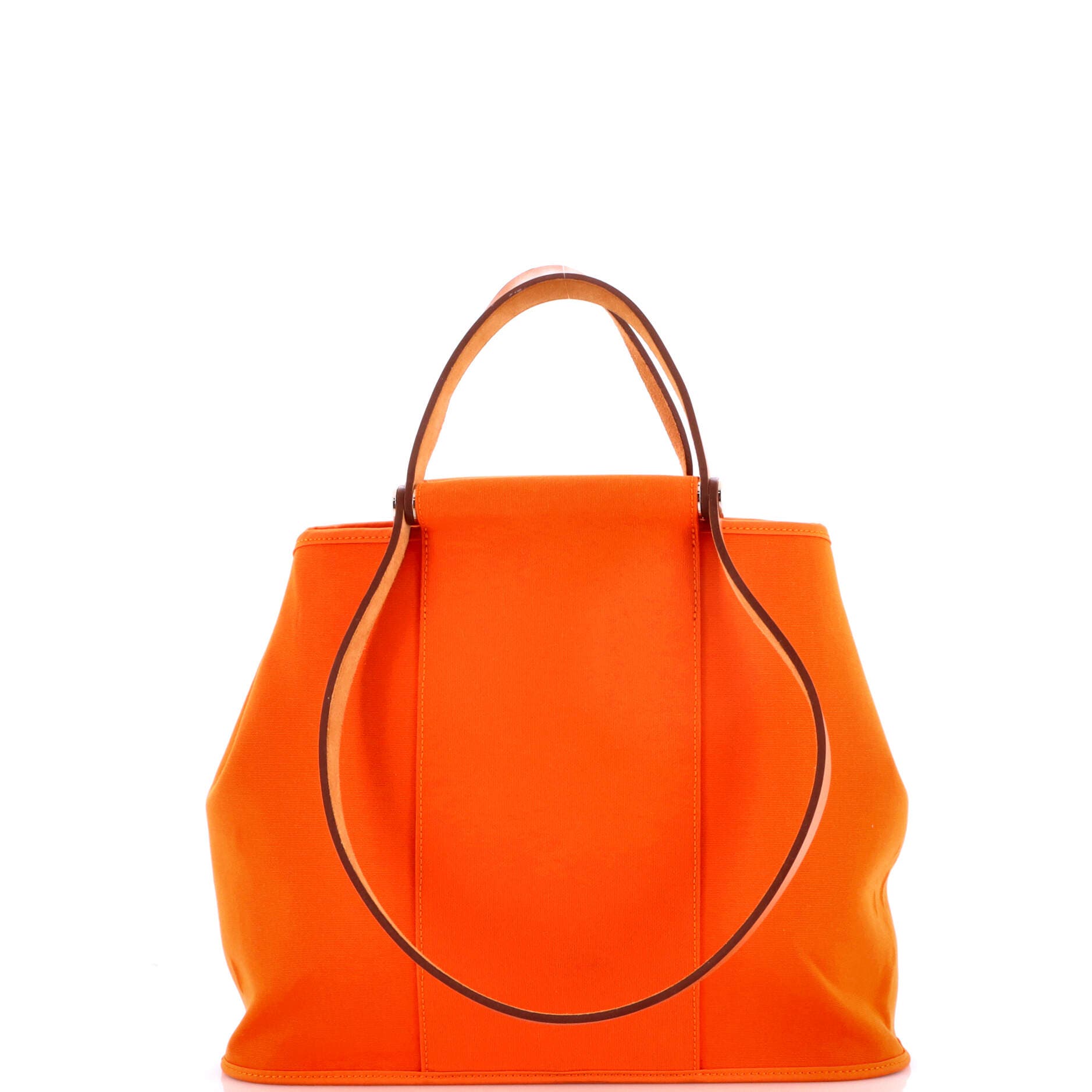 Pre-Owned Hermes Cabag Handbag Toile and Leather 32, Alternate, color, 