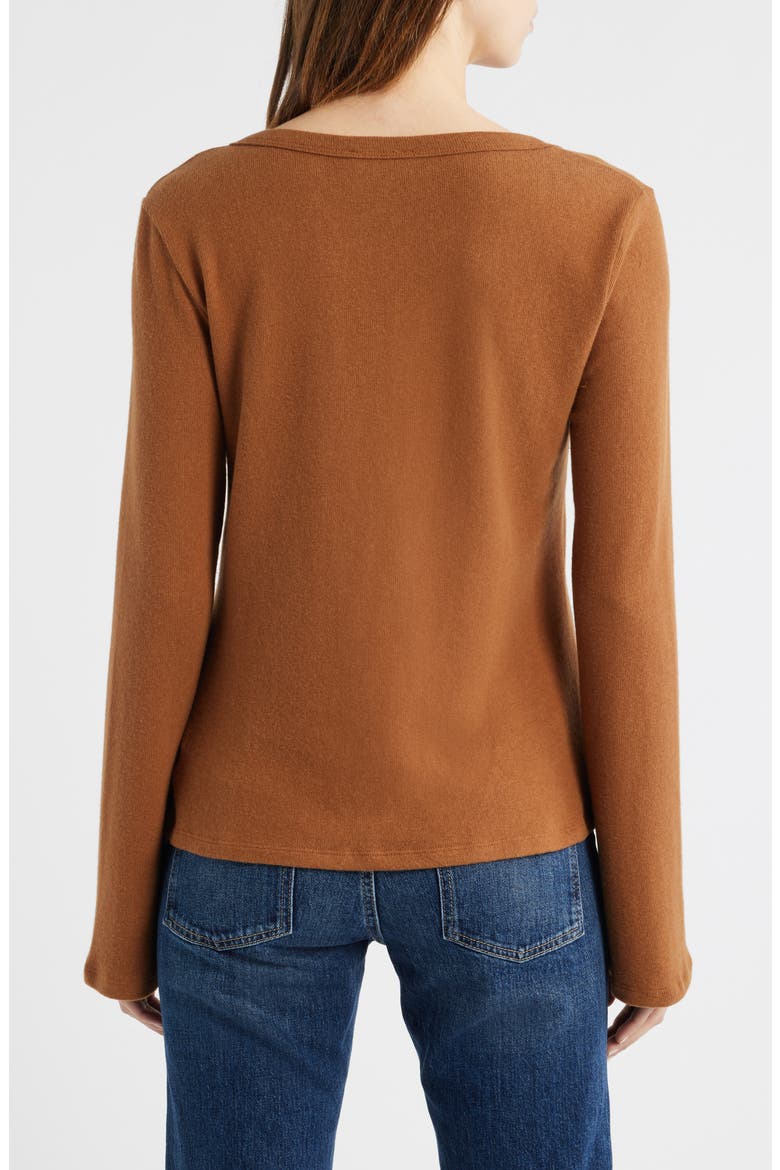 Millie Split Front Cardigan, Alternate, color, TOFFEE