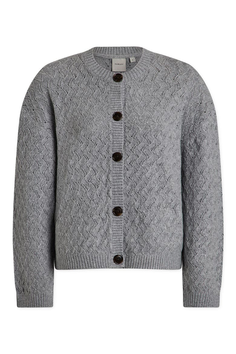 Hossler Pointelle Cardigan, Alternate, color, GREY