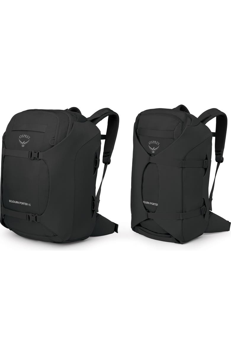 Osprey Sojourn Porter 46-Liter Recycled Nylon Travel Backpack, Alternate, color, Black