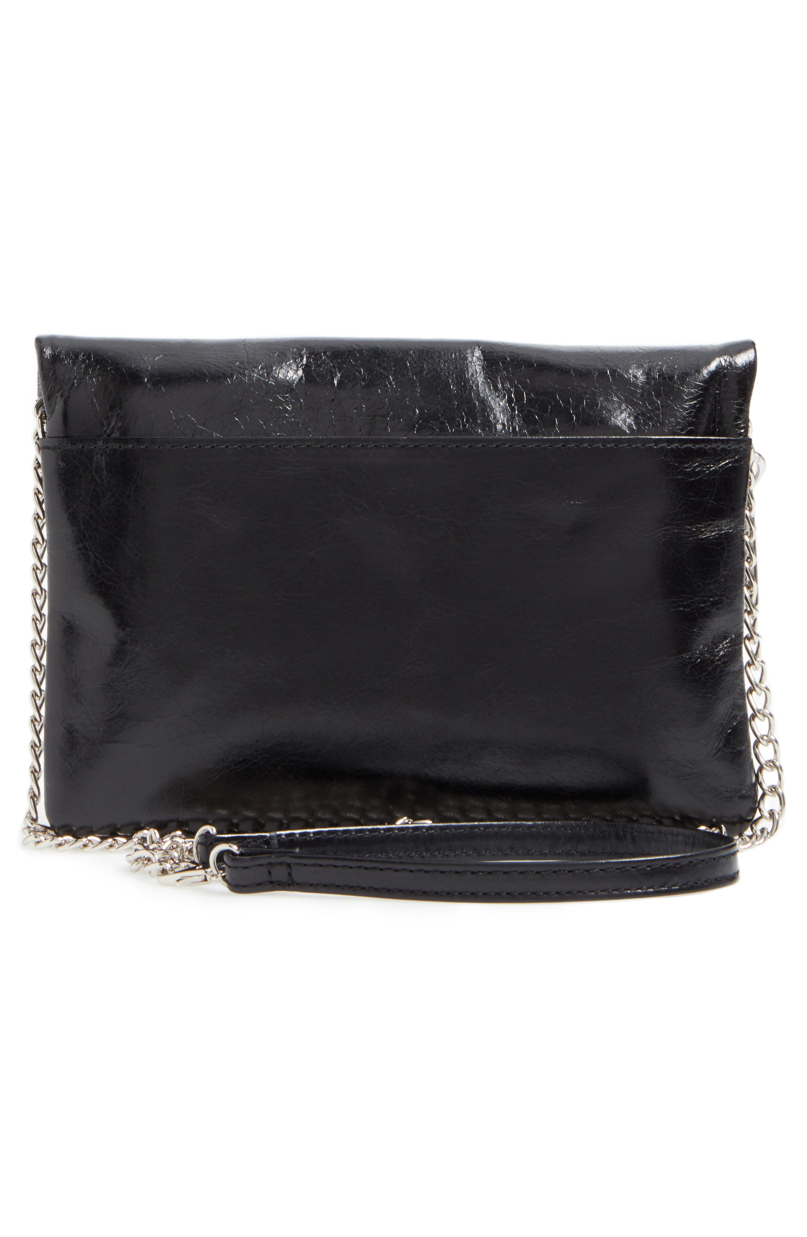 'Daria' Leather Crossbody Bag, Alternate, color, BLACK