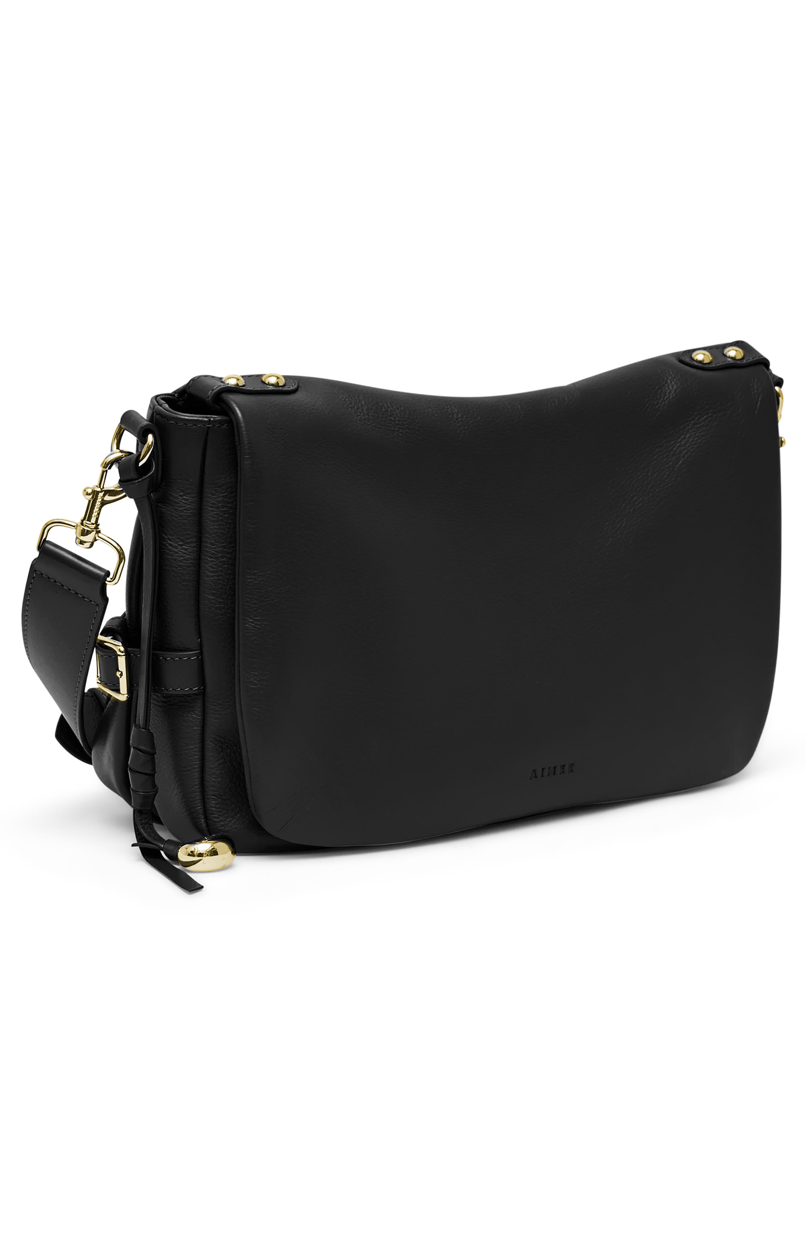 AIMEE Gramercy Messenger Bag, Alternate, color, Black