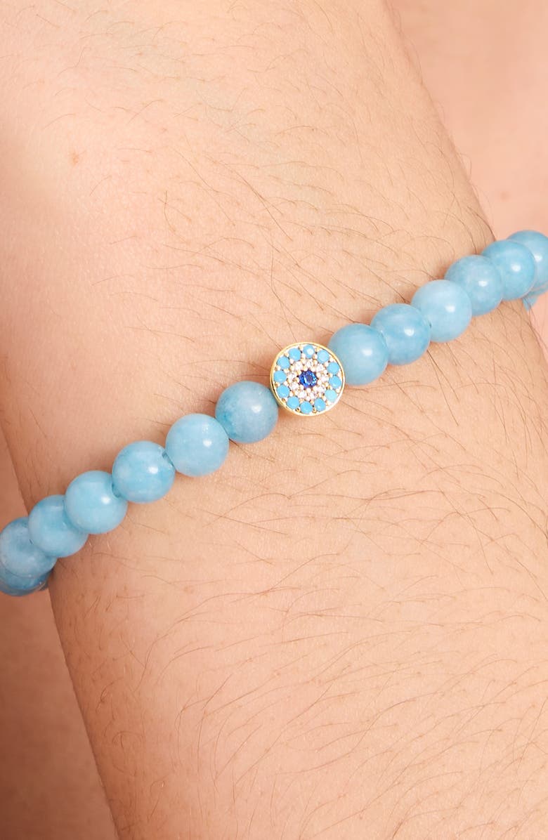 Kate Spade New York all seeing beaded stretch bracelet, Alternate, color, 