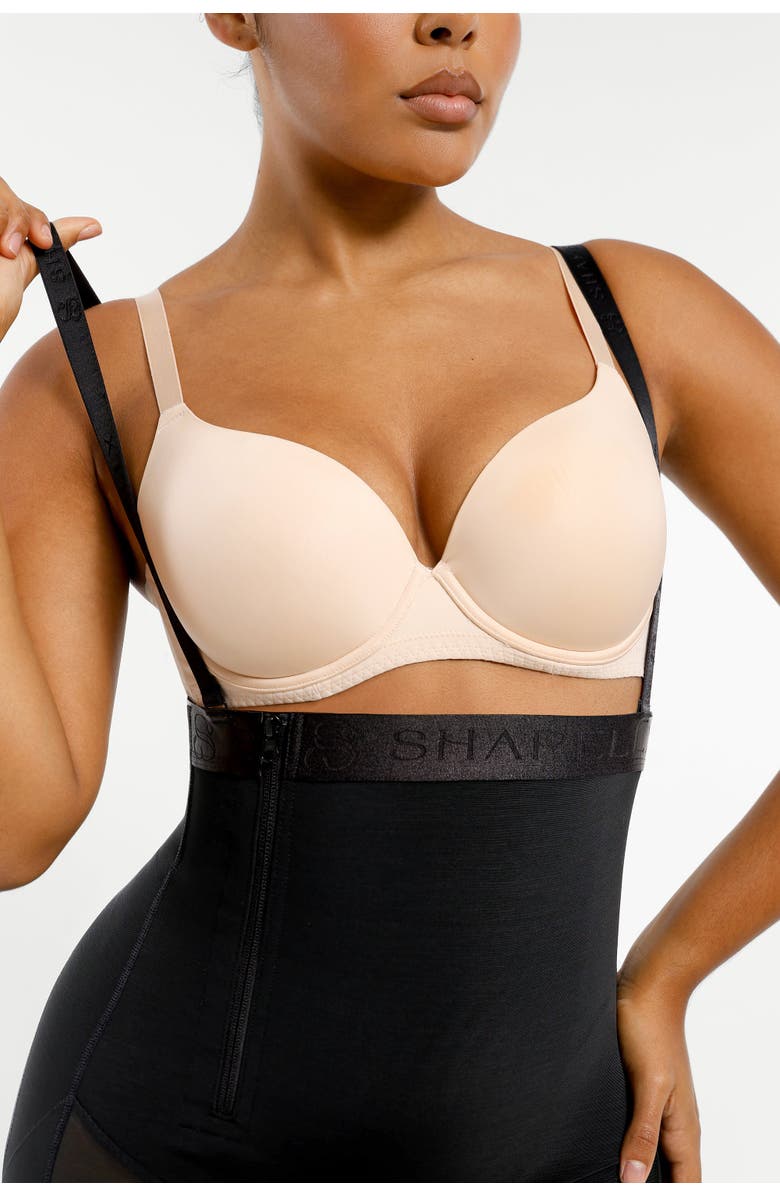 Shapellx Postpartum Side Zipper Support Shorts, Alternate, color, Jet Black