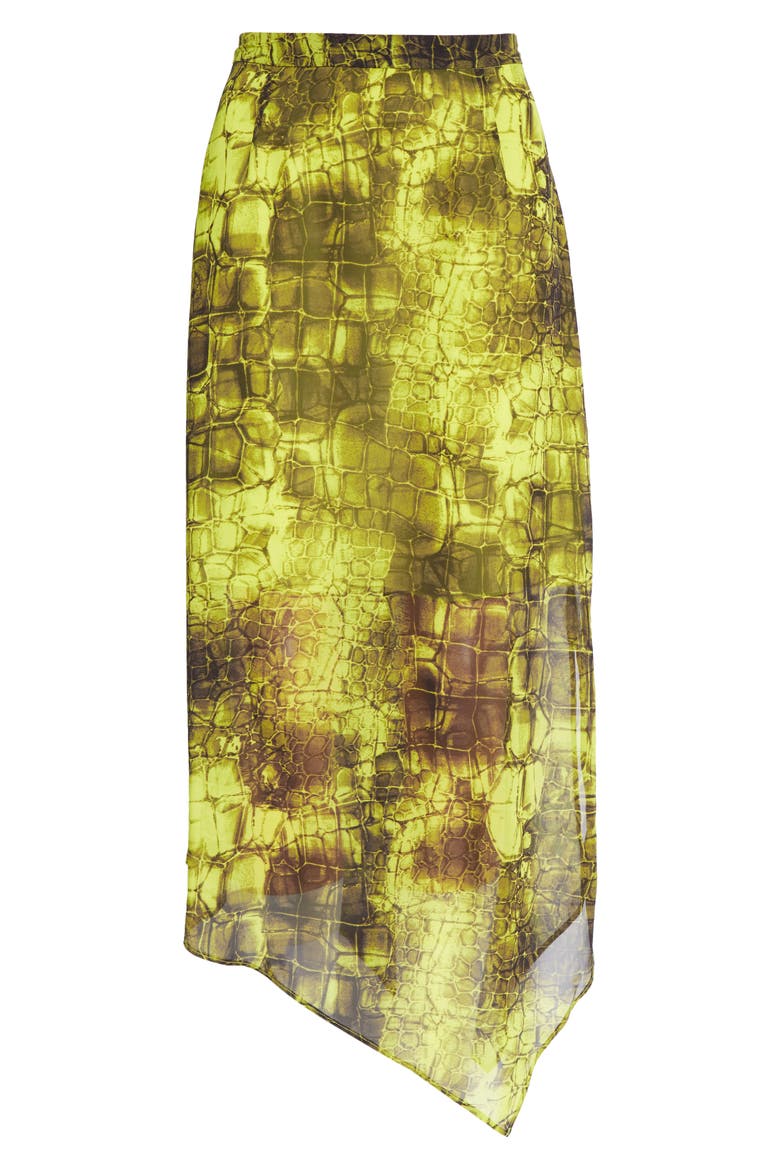 Rhea Mirus Asymmetrical Skirt, Alternate, color, LIME GREEN