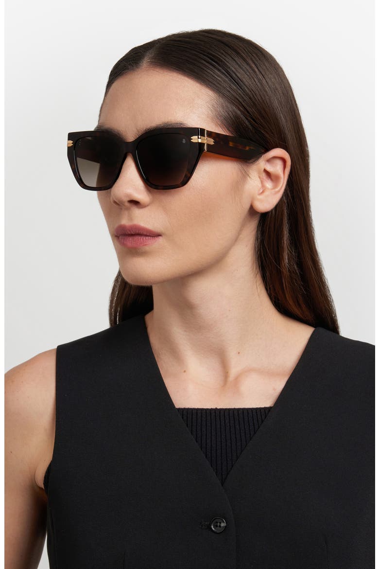 53mm Gradient Cat Eye Sunglasses, Alternate, color, HAVANA