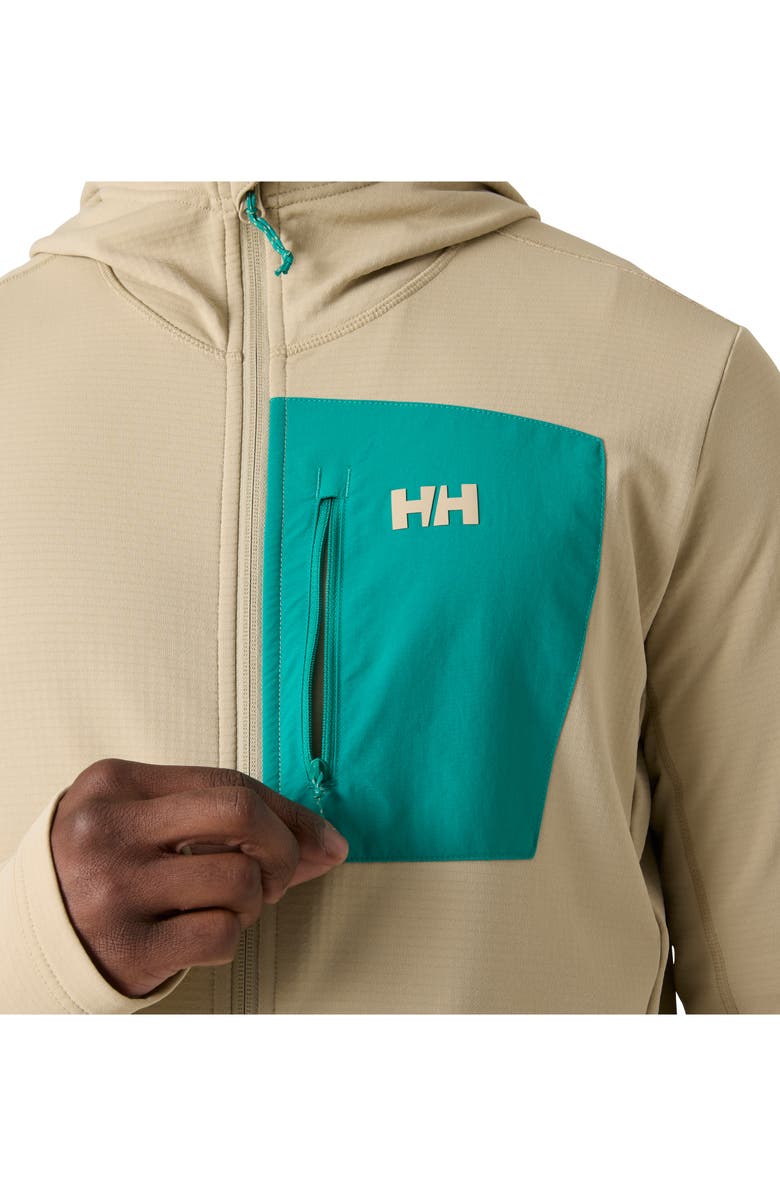 Helly Hansen Versalite Fleece Hooded Jacket, Alternate, color, Khaki / Sand