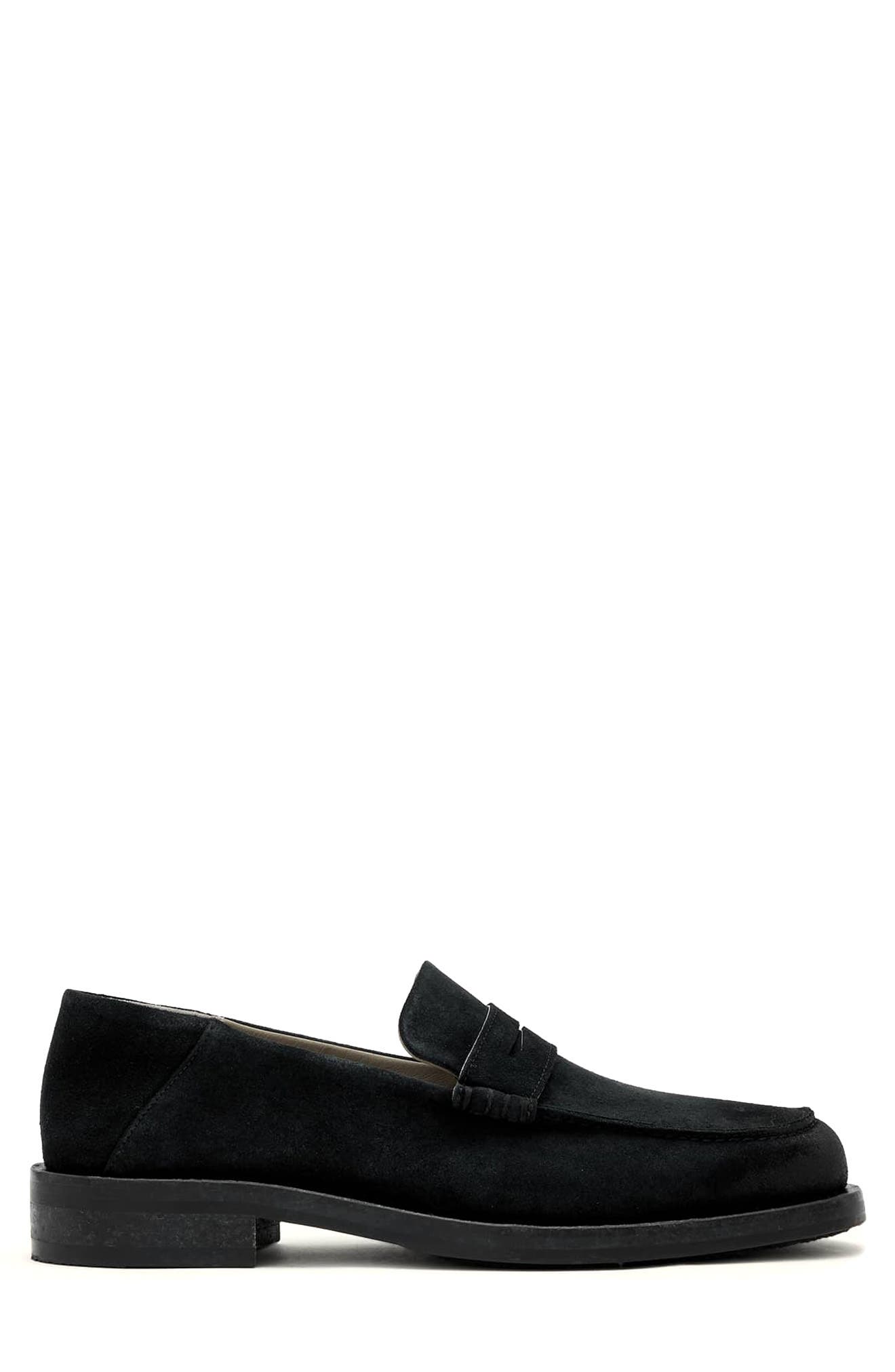 AllSaints Bloom Convertible Penny Loafer, Alternate, color, Black