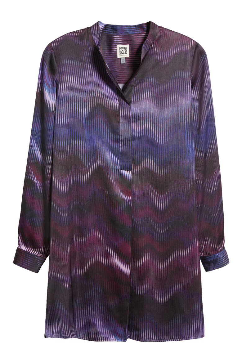 Abstract Print Tunic Top, Alternate, color, DEEP PLUM MULTI