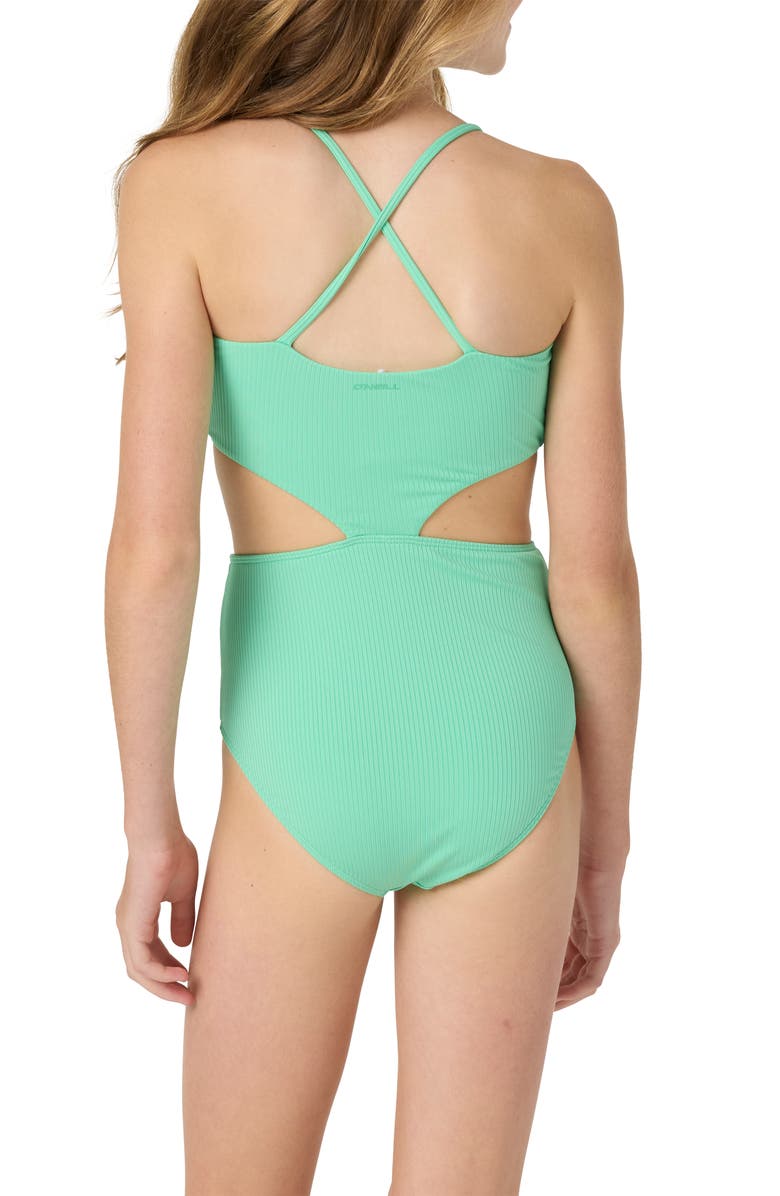 O'Neill Dawn Break Knot Front One-Piece Swimsuit, Alternate, color, 