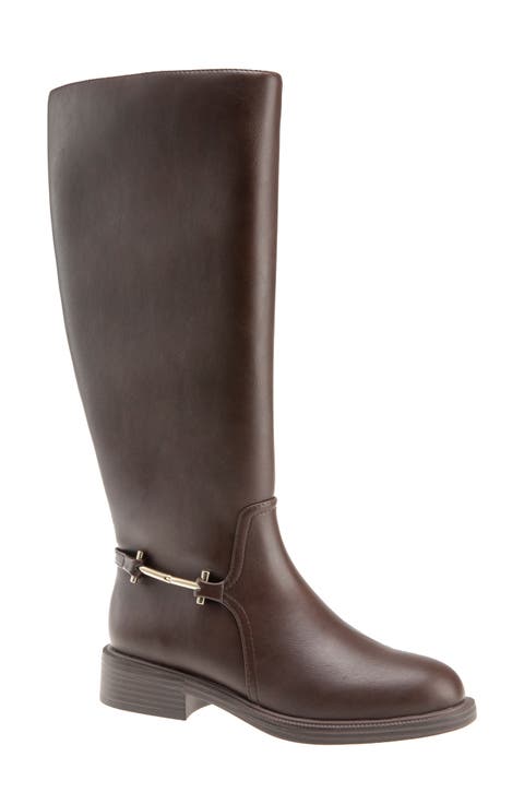 Lukas Faux Leather Knee High Boot