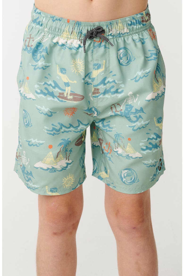 Kids' Tuals Volley Swim Trunks, Main, color, ALOE
