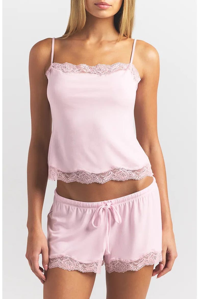 Lace Trim Pajamas, Alternate, color, BLOOM