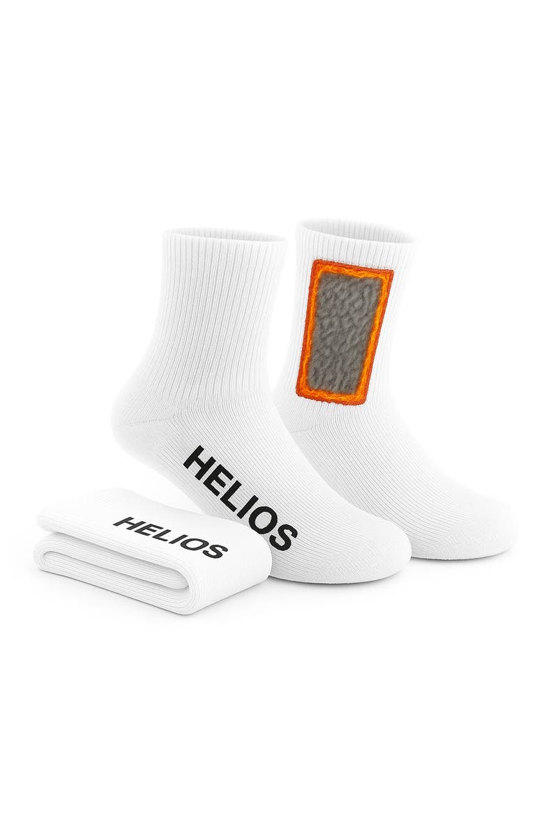 Thermal Retaining Wool Blend Crew Socks, Alternate, color, WHITE