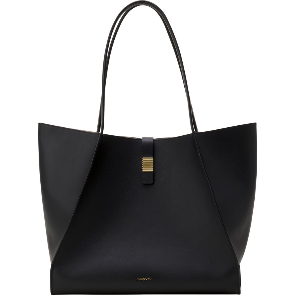 Lanvin Concerto Arpège Leather Tote Bag In Black