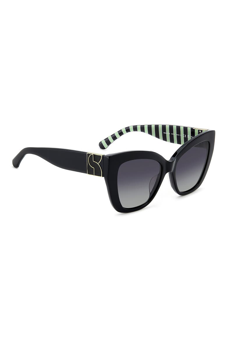 54mm Cat Eye Sunglasses, Alternate, color, BLACK
