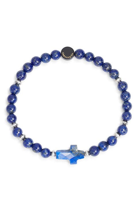 Lapis Lazuli Cross Bracelet