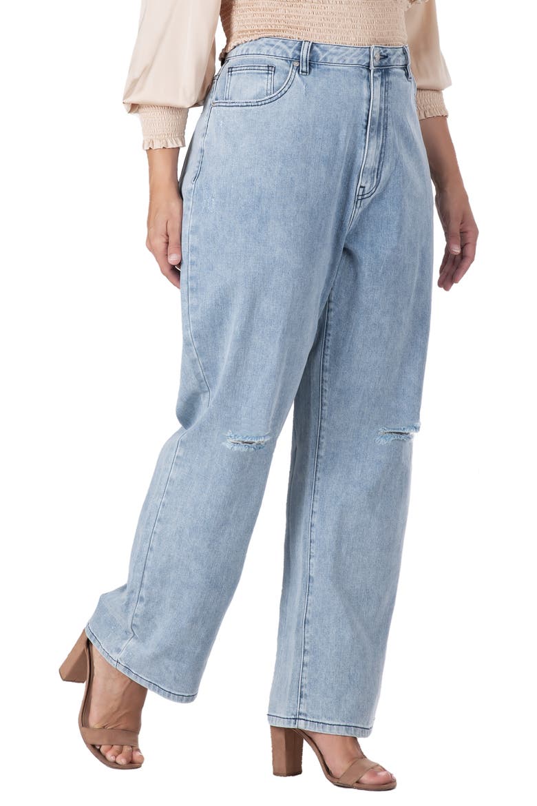 Subtle Distressed Boyfriend Jeans, Alternate, color, 3240MIDSTONE