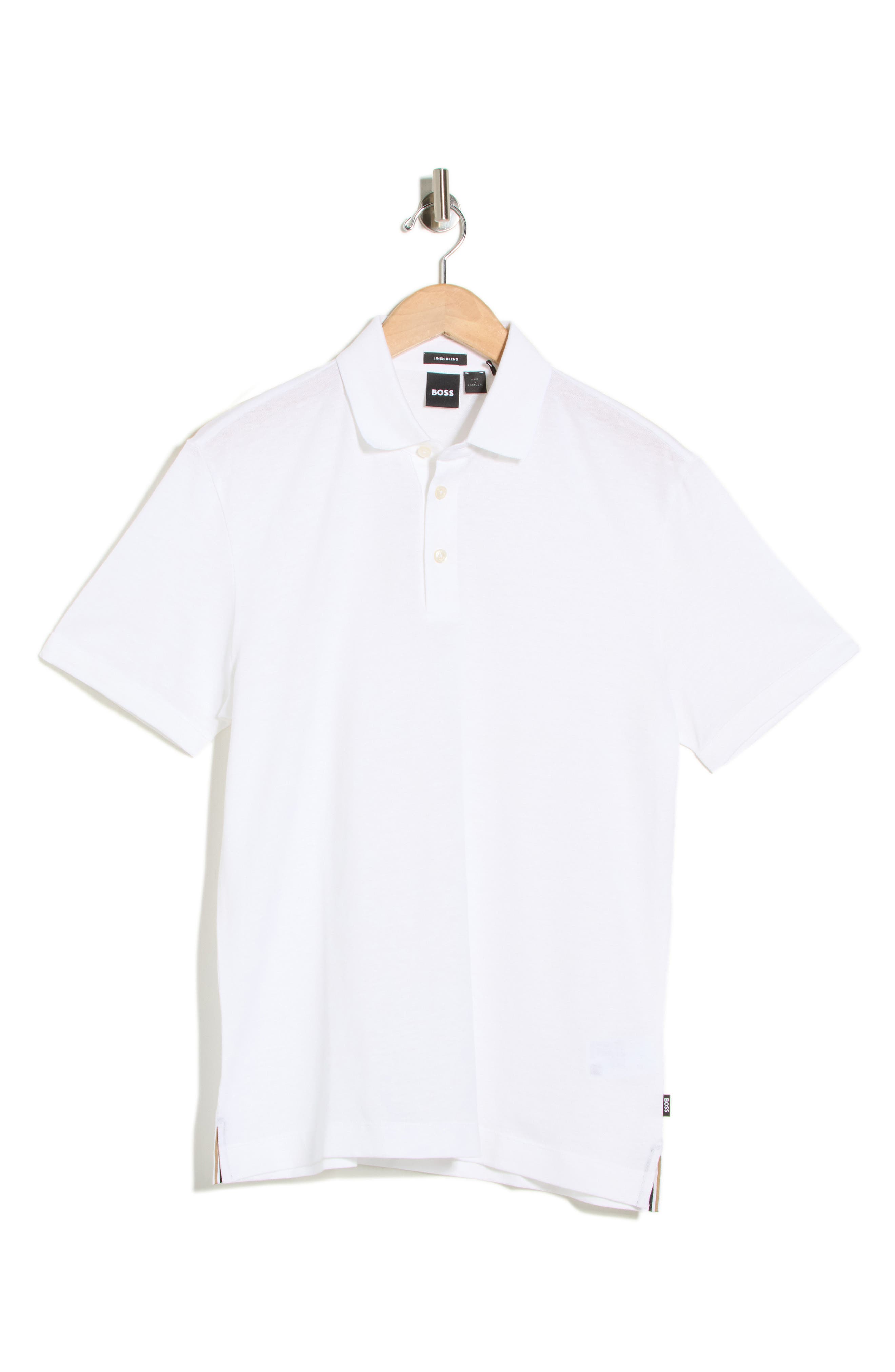 BOSS Press Cotton & Linen Blend Polo