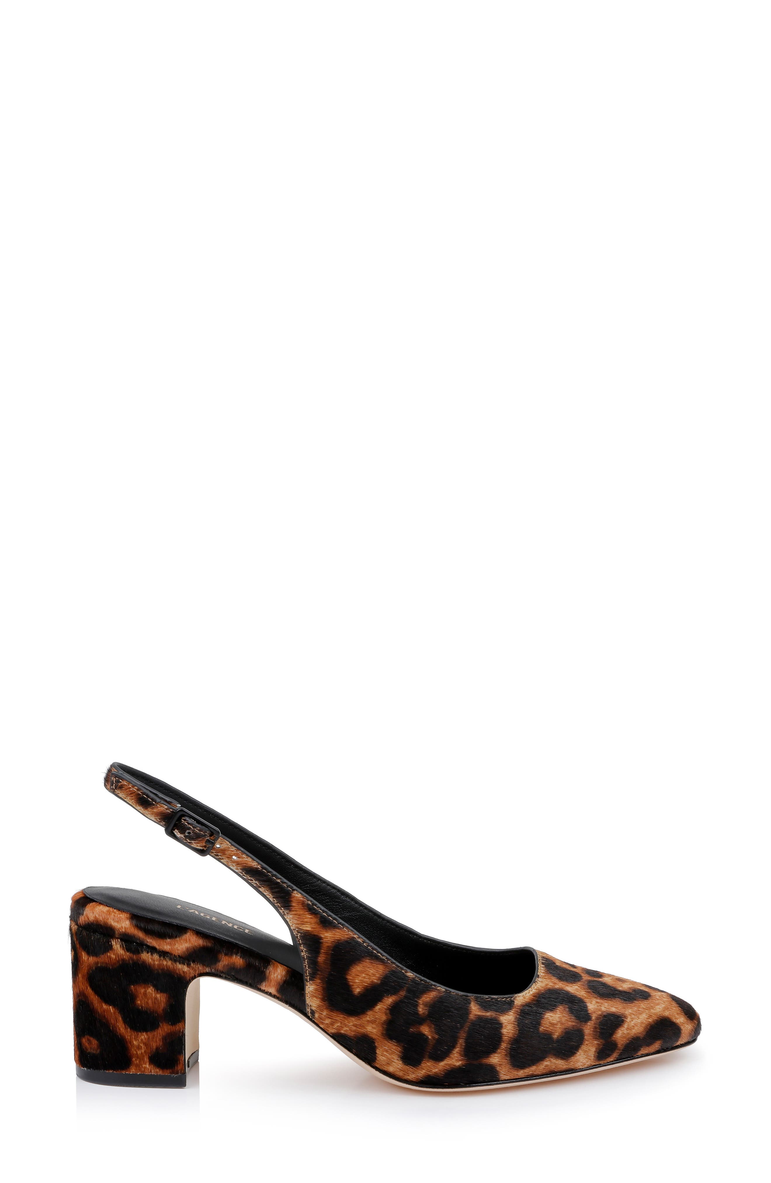 L
AGENCE Elaina Slingback Pump, Alternate, color, Leopard Hair Calf
