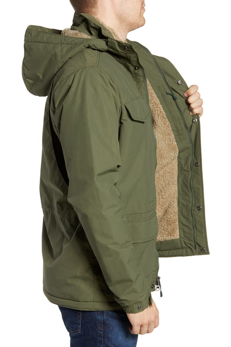 Isthmus Wind Resistant Water Repellent Hooded Parka, Alternate, color, INDUSTRIAL GREEN