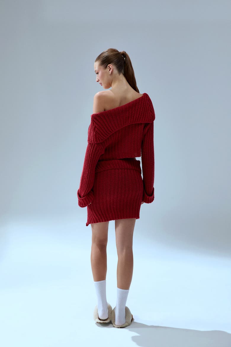 Cashmere Blend Your *Itch Zipped Knit Skirt, Alternate, color, Red