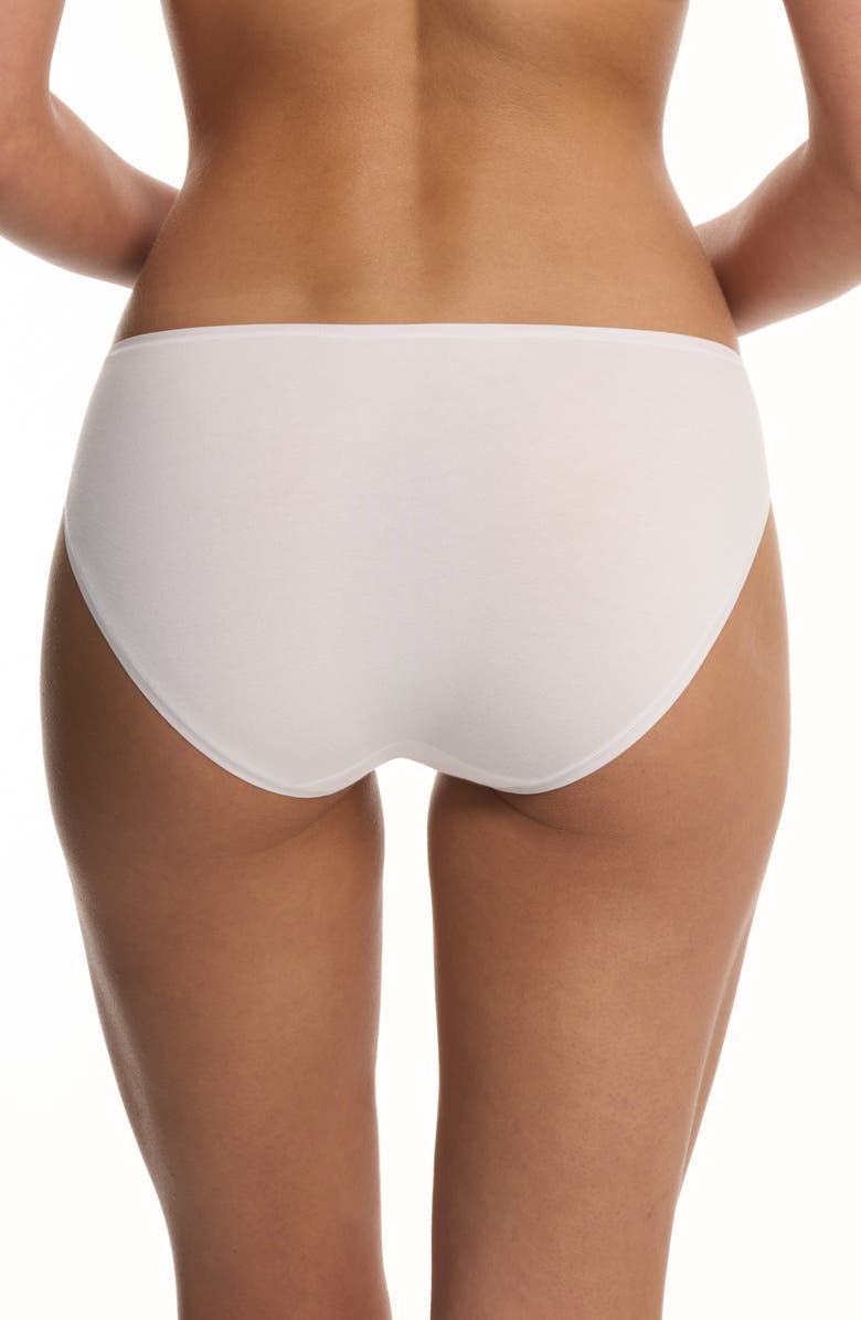 Natori Bliss Bare Cotton Bikini, Alternate, color, White