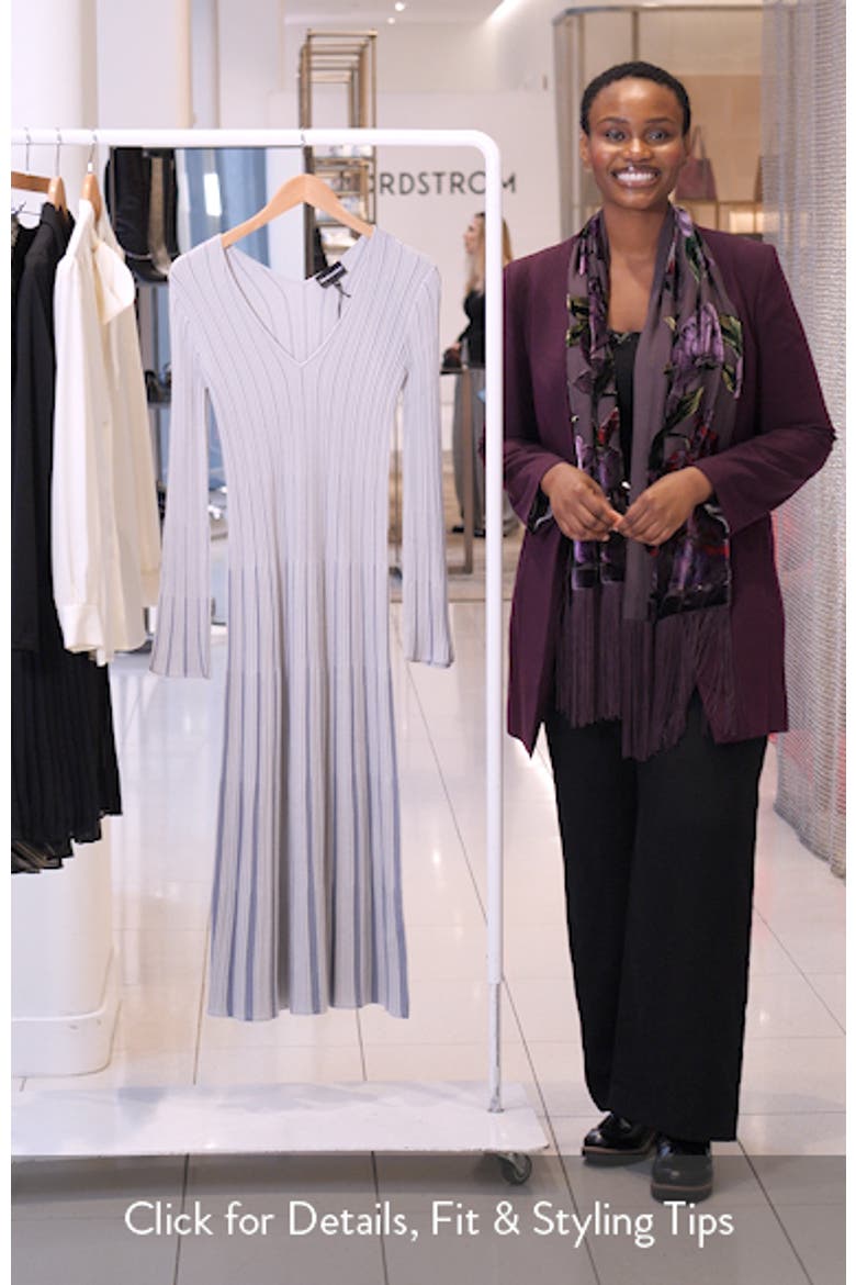 Long Sleeve Rib Sweater Dress video
