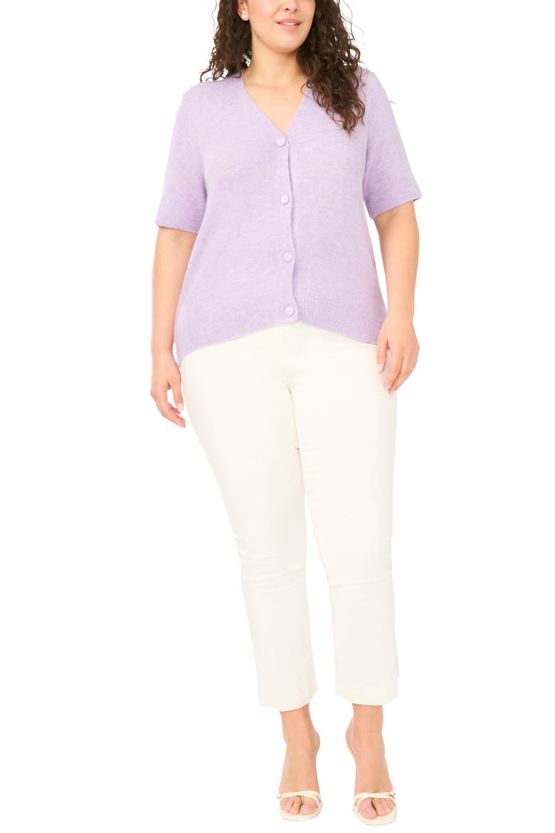 Elbow Sleeve Cardigan, Alternate, color, SOFT LAVENDER