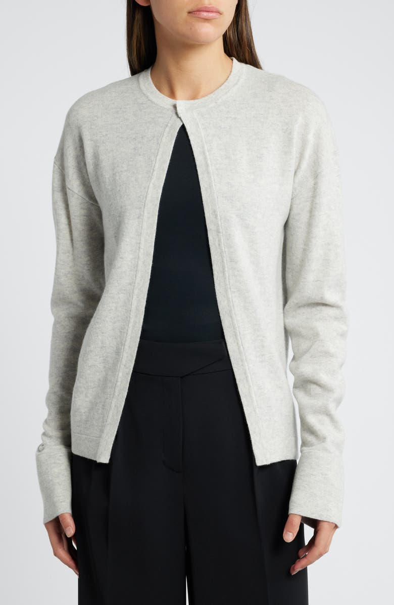 Faithfull the Brand Frederikke Wool & Cashmere Cardigan, Main, color, Grey Marle