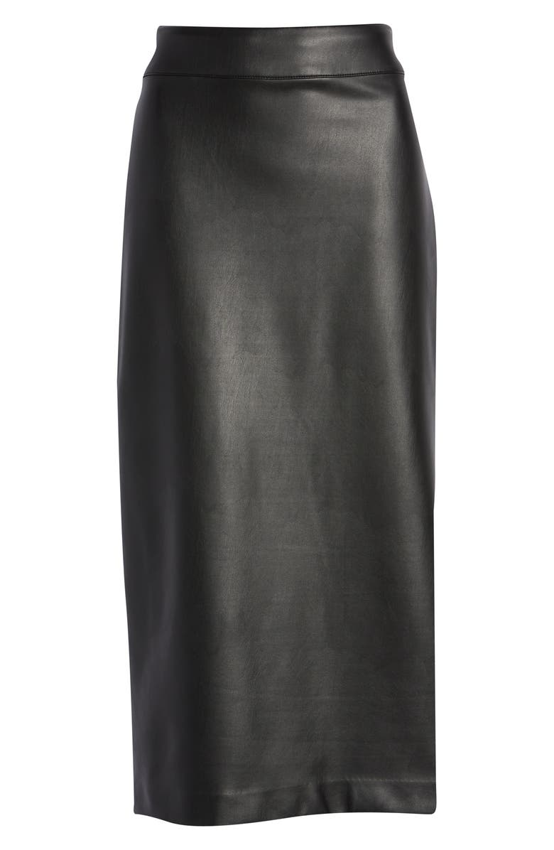 Halogen<sup>®</sup> Faux Leather Midi Skirt, Alternate, color, 