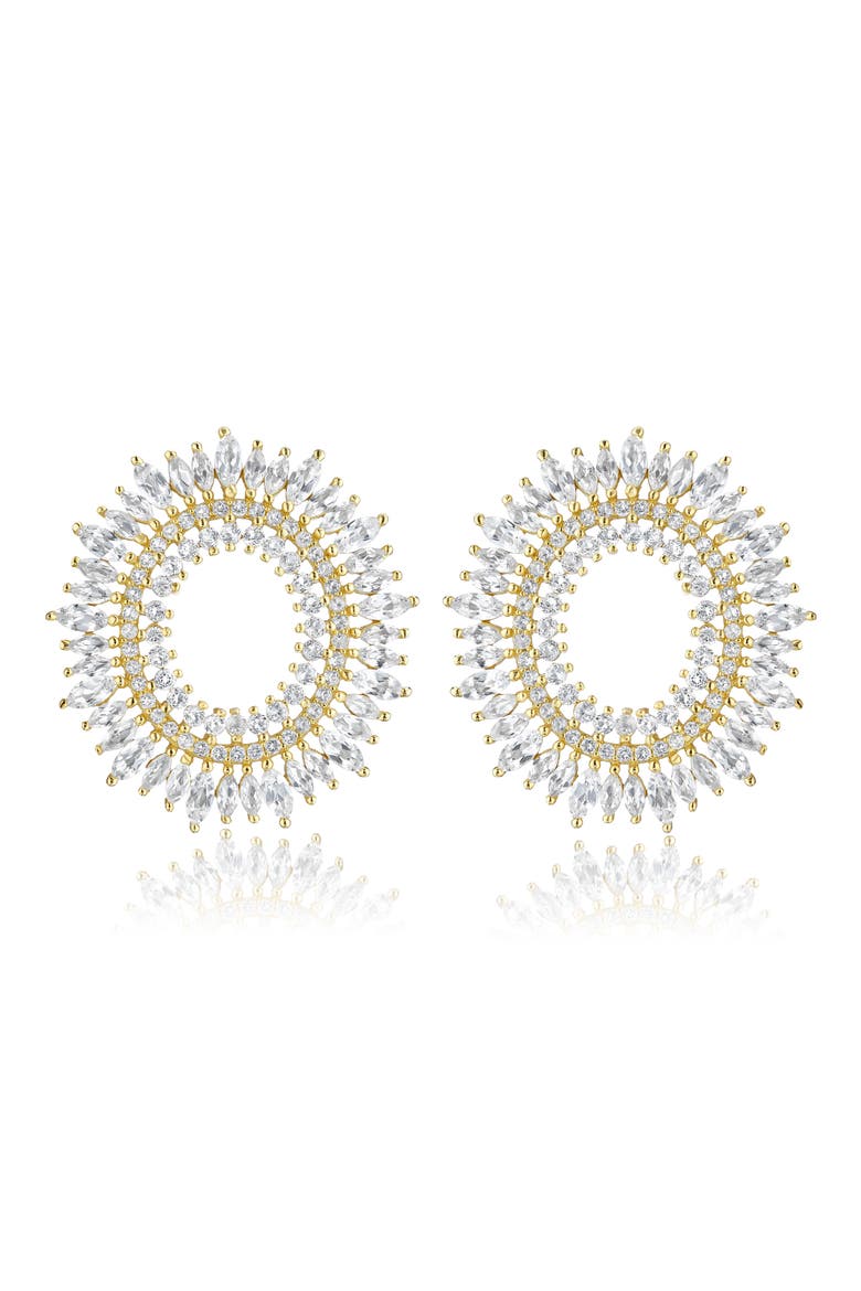 Topaz Burst Stud Earrings, Main, color, GOLD