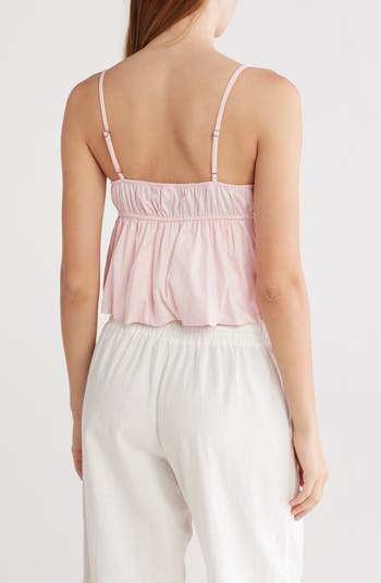 Bubble Peplum Crop Top