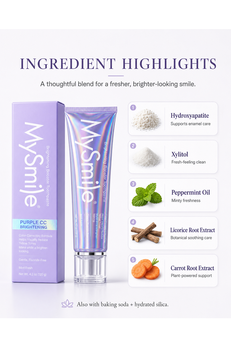 Purple Whitening Hydroxyapatite Toothpaste for Sensitive Teeth, Alternate, color, Purple